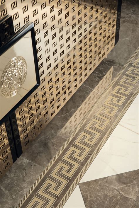 gold piastrelle versace|versace floor tiles.